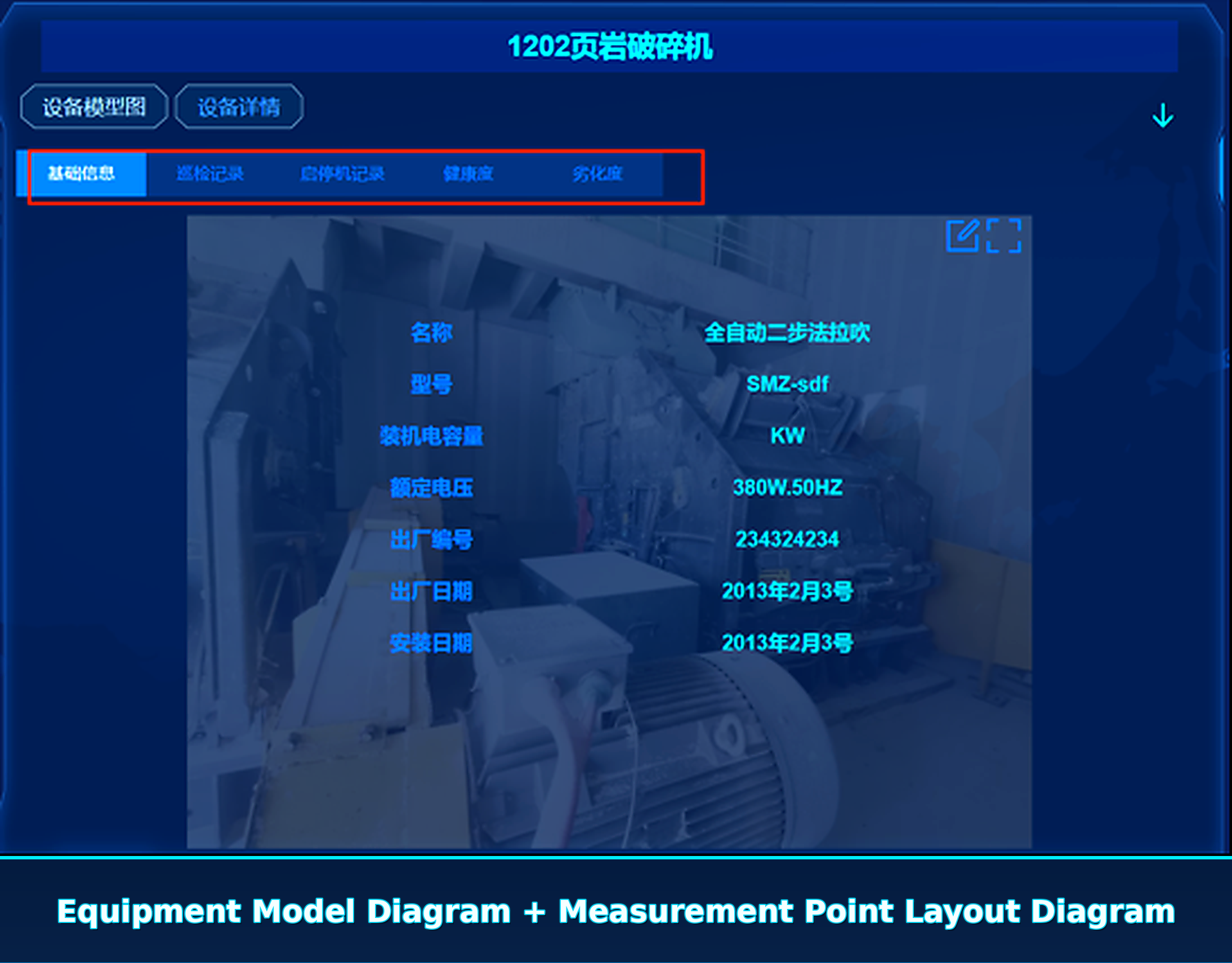Planetary gearbox equipment model diagram for product selection